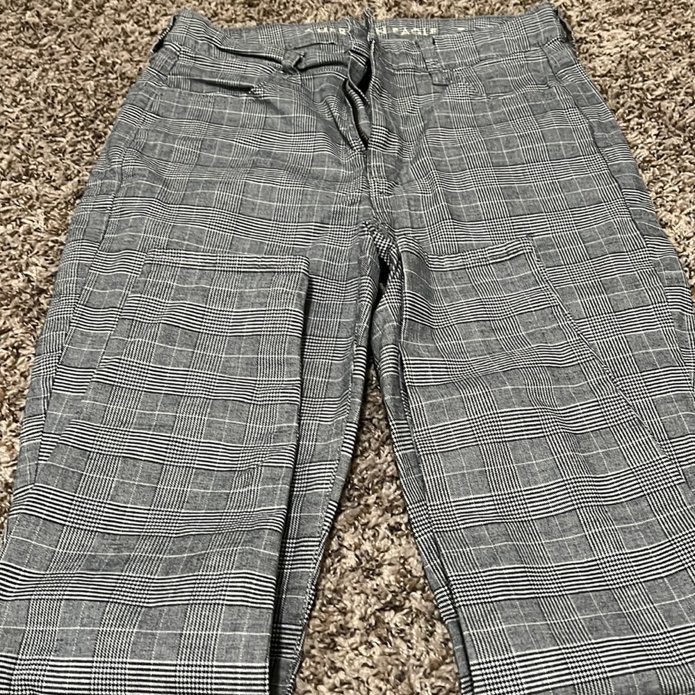 High rise American eagle jeans. Plaid print